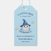 Blue Halloween eine kleine Boo Baby-Dusche Geschenkanhänger (Vorderseite)
