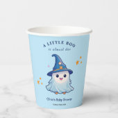 Blue Halloween eine kleine Boo Baby-Dusche Pappbecher (Rückseite)