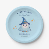 Blue Halloween eine kleine Boo Baby-Dusche Pappteller (Vorderseite)