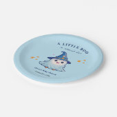 Blue Halloween eine kleine Boo Baby-Dusche Pappteller (Schrägansicht)