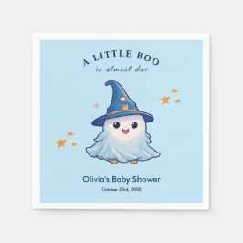 Blue Halloween eine kleine Boo Baby-Dusche Serviette