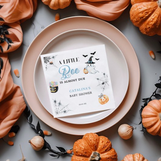 Blue Halloween Ghost Baby Dusche Serviette