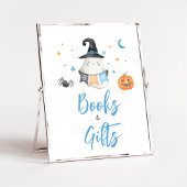 Blue Halloween Ghost Little Boo Bücher und Geschen Poster