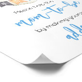 Blue Halloween Ghost Little Boo Envelope Station Poster (Ecke)