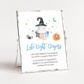 Blue Halloween Ghost Little Boo Spate Night Diaper Poster