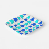 Blue Halloween Ghosts Pappteller (Gewinkelt)