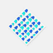 Blue Halloween Ghosts Serviette (Ecke)