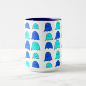 Blue Halloween Ghosts Tasse (Zentrum)