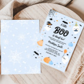 Blue Halloween Little Boo Baby Dusche Einladung