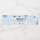 Blue Halloween Little Boo Baby Dusche Wasserflaschenetikett (Einzelnes Label)