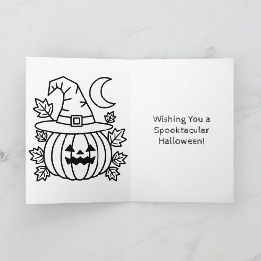 Blue Halloween Pumpkin Jack-o-lantern Karte (Innenseite)