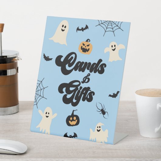 Blue Halloween Spookards & Geschenke Sockelschild (In SItu)