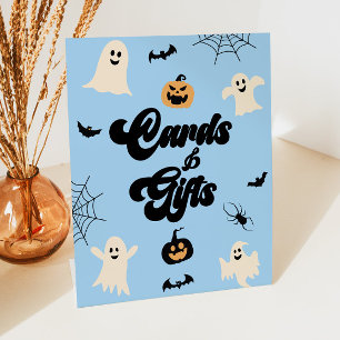 Blue Halloween Spookards & Geschenke Sockelschild