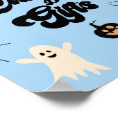 Blue Halloween Spookcard & Gifts Zeichen Poster (Ecke)