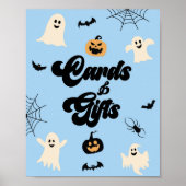 Blue Halloween Spookcard & Gifts Zeichen Poster (Vorne)