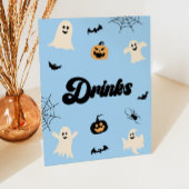 Blue Halloween Spooky Drinks Party Sockelschild