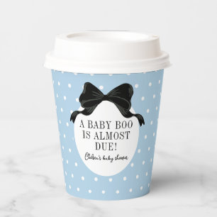 Blue Halloween Theme Baby Boo Dusche Pappbecher