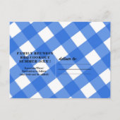 Blue Hamburger Summer Cookie Barbecue GRILLEN Part Ankündigungspostkarte (Rückseite)