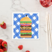 Blue Hamburger Summer Cookie Barbecue GRILLEN Part Serviette (Beispiel)
