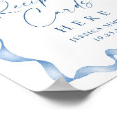 Blue Hand Draw Bridal Recipe Karten Poster (Ecke)