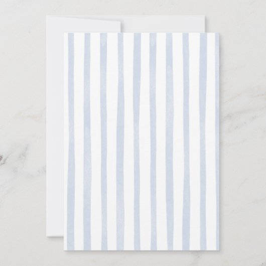 Blue Hand Drawing Baby Brewing Boy Baby Shower Einladung (Rückseite)