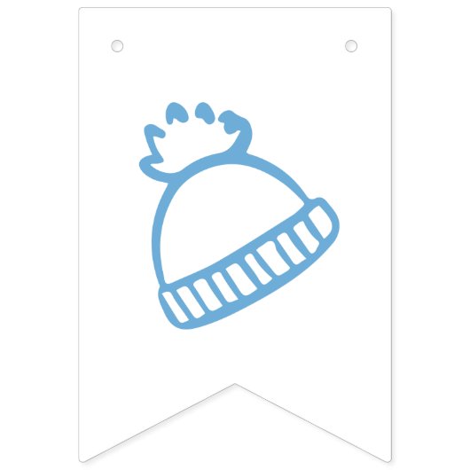 Blue Hand-Drawn Après Bébé Boy Baby Shower Wimpelkette (Zweite Fahne)