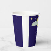 Blue Hand Drawn Celestial Star Moon Baby Dusche Pappbecher (Rechts)