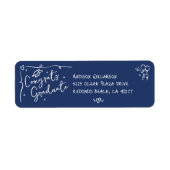 Blue Hand Drawn Doodle Style Graduation Address (Vorne)