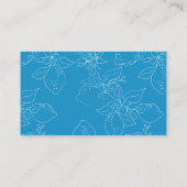Blue Hand Drawn Lemon Wedding Drink Ticket (Rückseite)