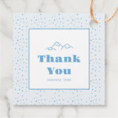 Blue Hand Gezeichnet Après Bébé Boy Baby Shower Geschenkanhänger (Rückseite)