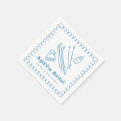 Blue Hand Gezeichnet Après Bébé Boy Baby Shower Serviette (Ecke)