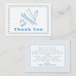 Blue Hand Gezeichnet Après Bébé Kinderdusche Viele Mitteilungskarte