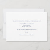 Blue Handgeschriebenes Foto Baby Dusche Vielen Dan Dankeskarte (Rückseite)