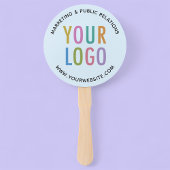 Blue Handheld-Fächer für benutzerdefinierte Logo-R Fächer