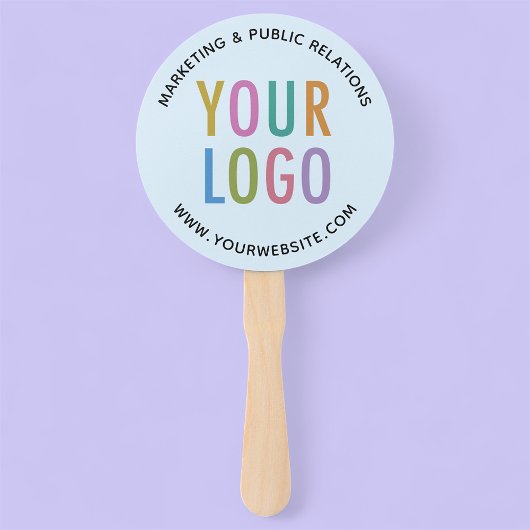 Blue Handheld-Fächer für benutzerdefinierte Logo-R Fächer