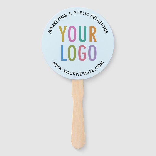 Blue Handheld-Fächer für benutzerdefinierte Logo-R Fächer (Vorderseite)