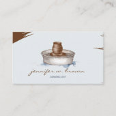 Blue Handmade Clay Keramik Tool Skulptur-Keramik Visitenkarte (Vorderseite)