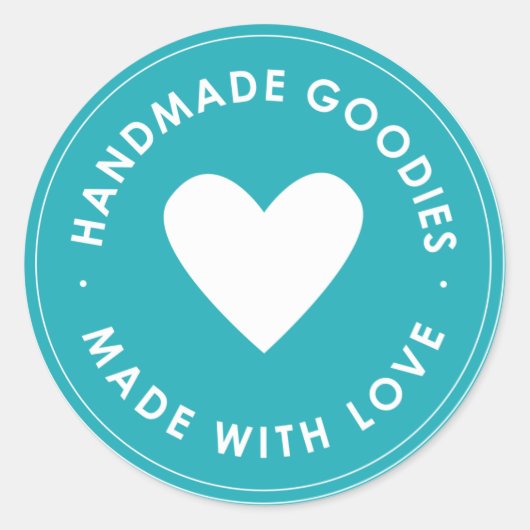 Blue Handmade Goodies Sticker (Vorderseite)