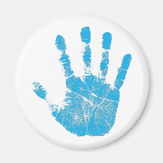 Blue Handprint Magnet (Vorne)
