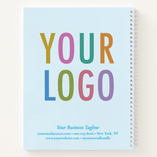 Blue Handwriting Practice Notebook Custom Logo Notizblock (Rückseite)