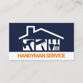 Blue Handyman Rooftop Zuhause Repair Visitenkarte (Vorderseite)