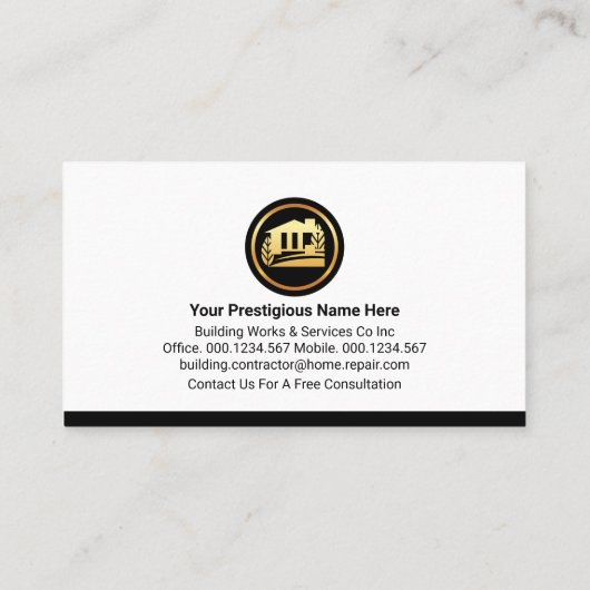 Blue Handyman Tools Tab Builder Visitenkarte (Rückseite)