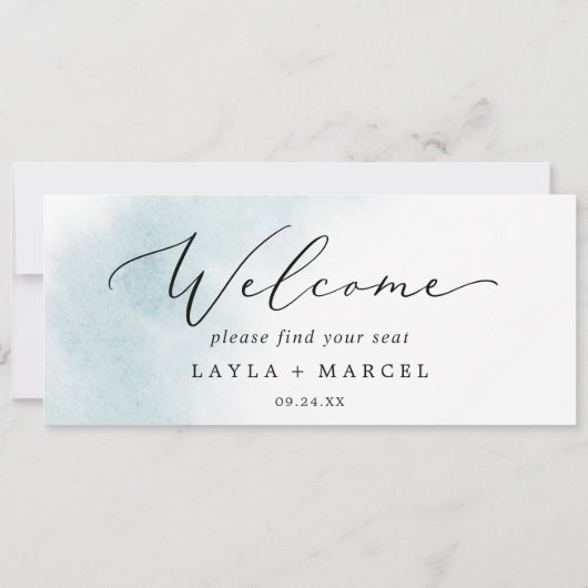 Blue Hanging Seekartenheader für Wasserfarben (Rückseite)