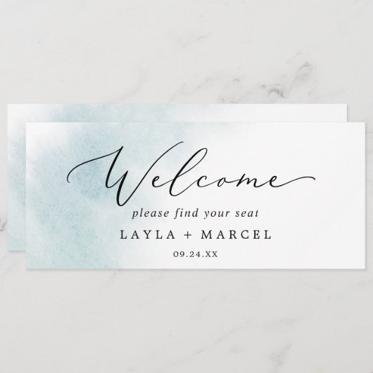 Blue Hanging Seekartenheader für Wasserfarben (Vorne/Hinten)