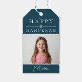 Blue Hanukkah Gift Tag Geschenkanhänger (Vorderseite)