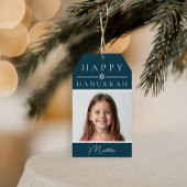 Blue Hanukkah Gift Tag Geschenkanhänger