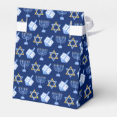 Blue Hanukkah Menorah Dreidel Niedliches kundenspe Geschenkschachtel (Rückseite)