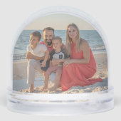 Blue HANUKKAH Menorah FOTO NAME anpassen Schneekugeln (Rückseite)