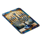 Blue Hanukkah Menorah Magnet (Rechte Seite)
