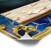 Blue Hanukkah Menorah Poster (Ecke)